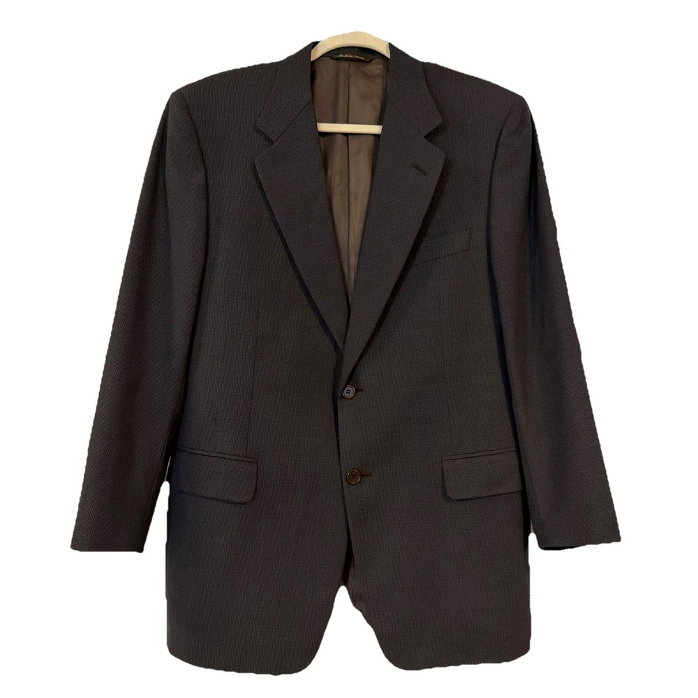 Vintage Canali Pure Wool Jacket 40R Brown Blazer. See Pics For Condition